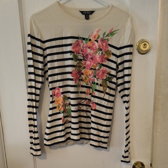 Ralph Lauren Tops - NWT Ralph Lauren | Floral Striped Blouse